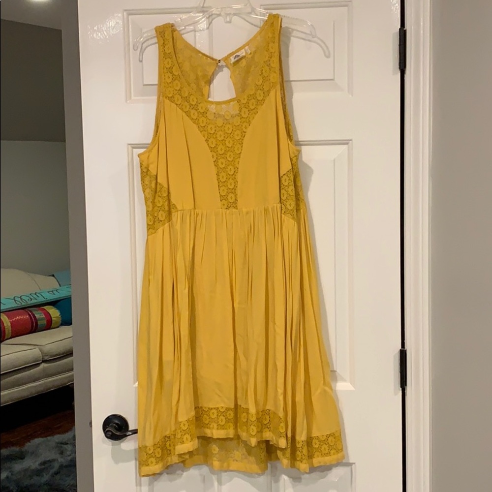 Yellow Anthropologie dress